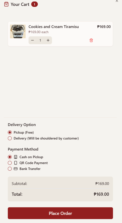 E-Commerce Cart System